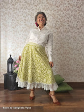 Load image into Gallery viewer, Leaf Green Chikankari Skirt
