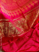 Load image into Gallery viewer, Khushboo Handcrafted Ajrakh Nakshi Zari Pallu Modal Silk Saree
