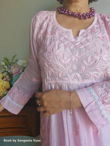Pink Ombre Chikankari Dress