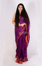 Load image into Gallery viewer, Padmini- Pure Matka Silk Saree (Violet)

