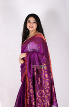 Load image into Gallery viewer, Padmini- Pure Matka Silk Saree (Violet)
