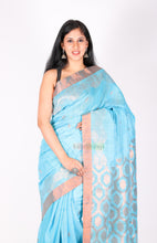 Load image into Gallery viewer, Marina- Pure Matka Silk Saree (Sky Blue)
