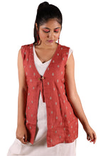Load image into Gallery viewer, Linen Jacket in Brick Red
