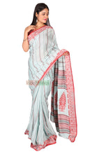 Load image into Gallery viewer, Teesta- Kantha Stitch Rich Cotton Saree (Sky Blue)
