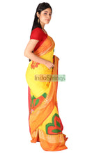 Load image into Gallery viewer, Cotton Hand Paint Saree- Yellow
