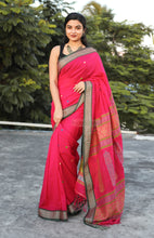 Load image into Gallery viewer, Tonni- Multicolour Hand Embroidery Bomkai Saree (Pink)
