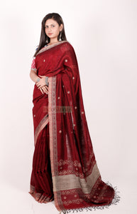 Arnavi- Designer Jamdani Pure Matka Silk