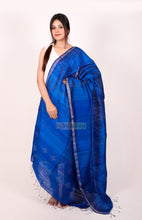 Load image into Gallery viewer, Silk Matka Jamdani Dupatta (Royal Blue)
