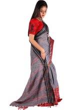 Load image into Gallery viewer, Cotton Begampuri Saree (Pewter Grey)
