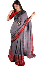 Load image into Gallery viewer, Cotton Begampuri Saree (Pewter Grey)
