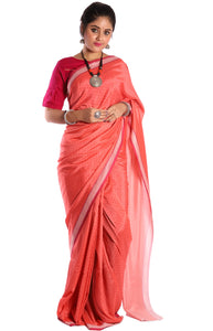 Munnar Semi Silk Saree- Orange