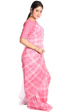 Load image into Gallery viewer, Munnar Semi Silk Saree-Pink Gamcha

