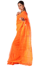 Load image into Gallery viewer, Cotton Handloom Saree with Sequins work (Orange)
