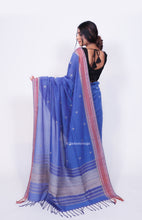 Load image into Gallery viewer, Rich Cotton Ghicha Jamdani- Lapis Lazuli Blue
