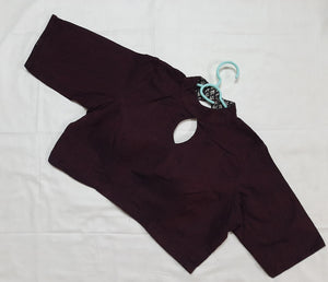 Aparajita Blouse with Sleeve- Dark Maroon
