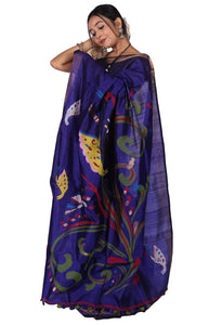 Pure Handloom Silk Saree (Deep Blue)