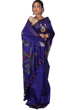 Load image into Gallery viewer, Pure Handloom Silk Saree (Deep Blue)
