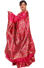 Load image into Gallery viewer, Bishnupur Swarnachari Pure Silk Saree (Dark Pink)
