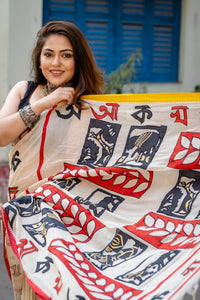 Haate Khori - A Designer Dhonekhali Taant Saree