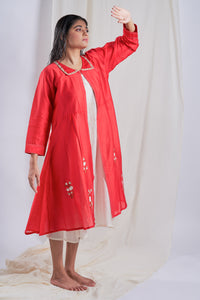 Red Lotus dabka jacket dress
