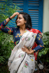 New Normal - A Designer Hand Block Printed Saree on Cotton