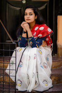 New Normal - A Designer Hand Block Printed Saree on Cotton