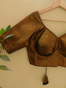 Semi-silk blouse - Metalic Copper