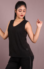 Load image into Gallery viewer, Women&#39;s Black V Neck Top
