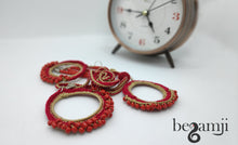 Load image into Gallery viewer, Orb Red Set of Earrings and Necklace
