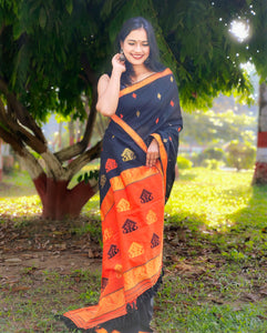 Roselyn - A Handwoven Assam Cotton Saree