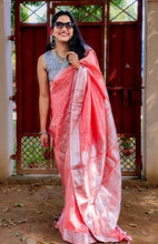 Load image into Gallery viewer, Let&#39;s Grove - A Peach Assam Silk Saree
