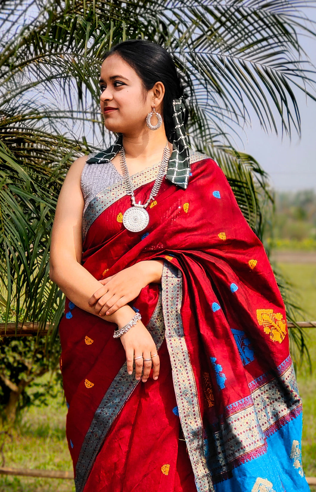 Rachna - A Brown Assam Cotton Saree