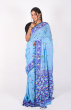 Load image into Gallery viewer, Soft Pure Cotton Handloom Jamdani (Blue)
