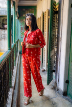 Load image into Gallery viewer, Ikat Casual Suit on Red
