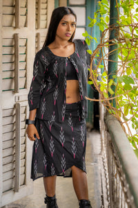 Summer Casual - Ikat Jacket and Ikat Skirt