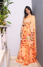 Load image into Gallery viewer, Orange Chiffon saree
