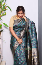 Load image into Gallery viewer, Ambalika- Zari Designed Semi Silk Saree (Sea Green)
