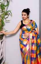 Load image into Gallery viewer, Rangriti- Bangalore Silk Saree (Multicolour)
