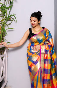 Rangriti- Bangalore Silk Saree (Multicolour)