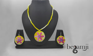 The Marigold Set of Earrings and Necklace