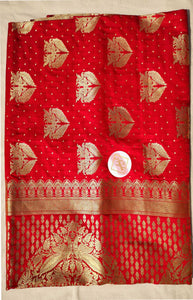 Banarasi Saree - Blood Red Design 3