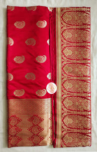 Banarasi Saree - Blood Red Design 2