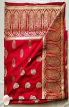 Load image into Gallery viewer, Banarasi Saree - Blood Red Design 2

