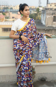 Friends Printed Quirky Saree