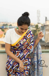 Friends Printed Quirky Saree