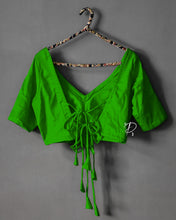 Load image into Gallery viewer, Backless Solid Blouse with Three Tie-up - Green
