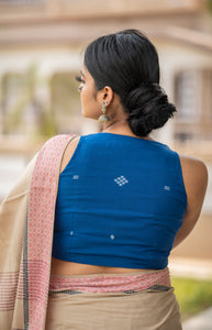 Indigo sleeveless blouse