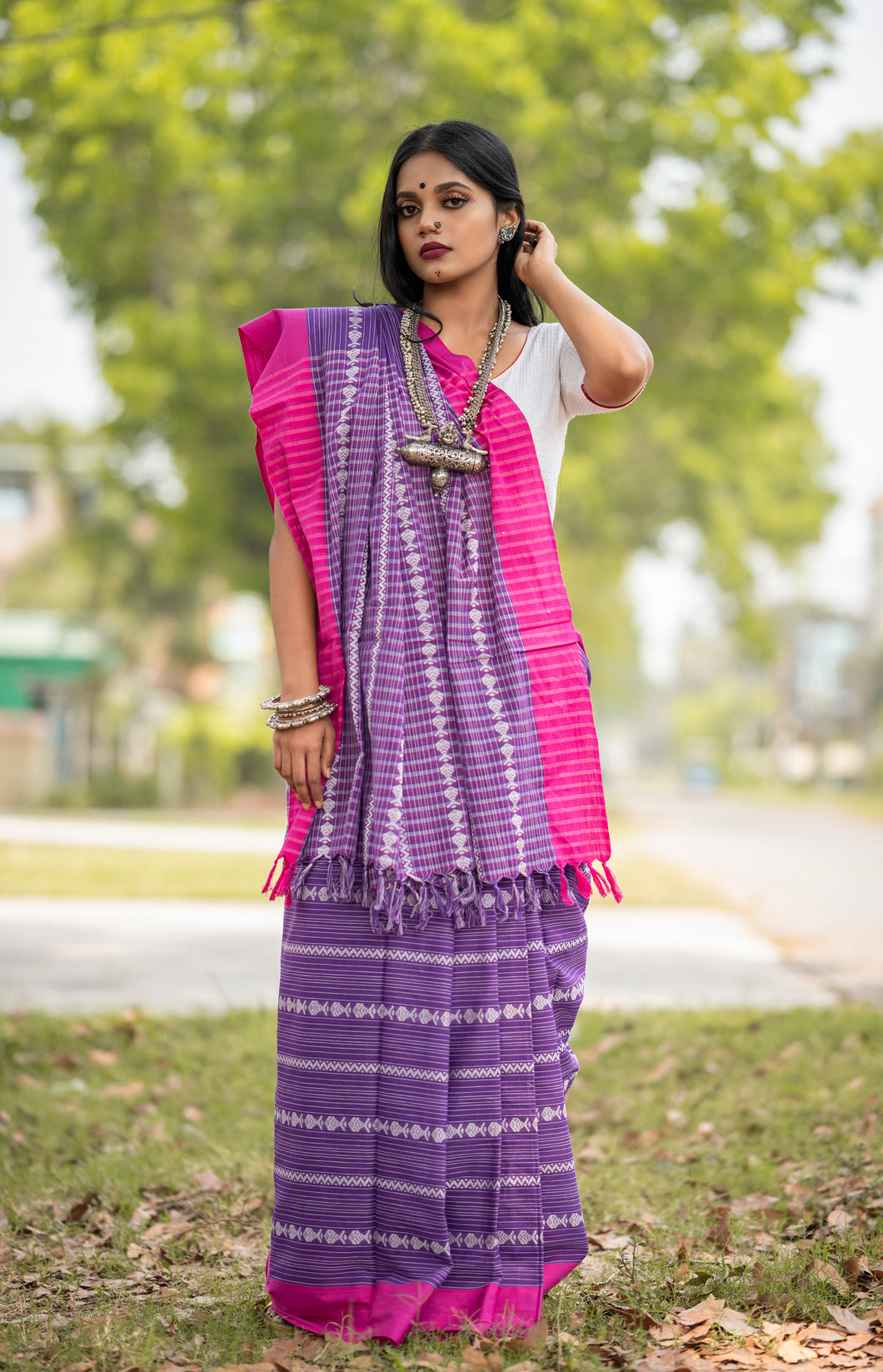 Begampuri Saree (Purple)